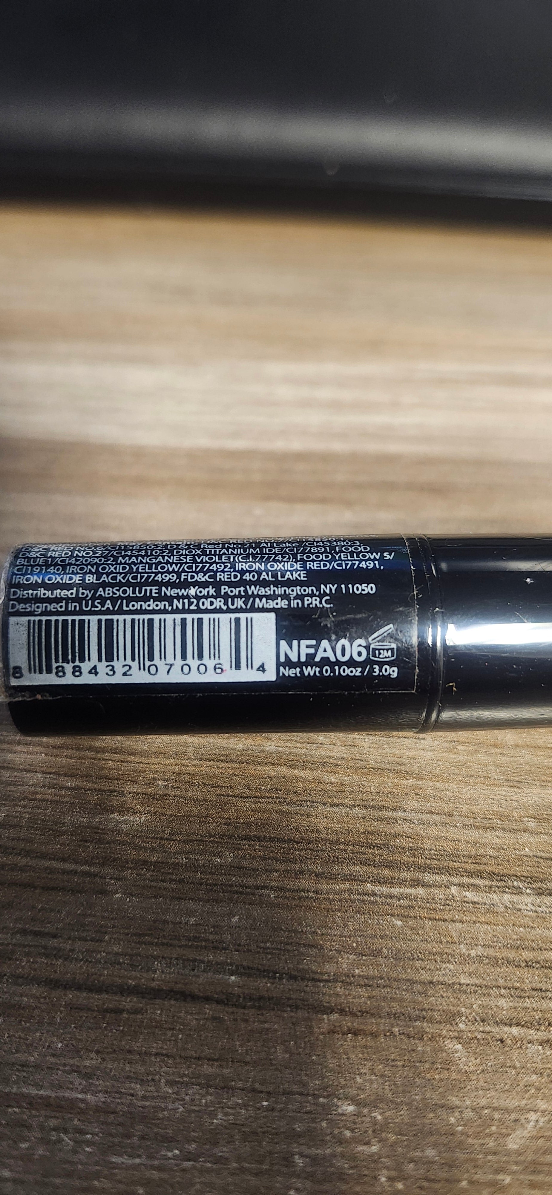 Absolute New York Ultra Slick Lipstick #NFA06 Raspberry