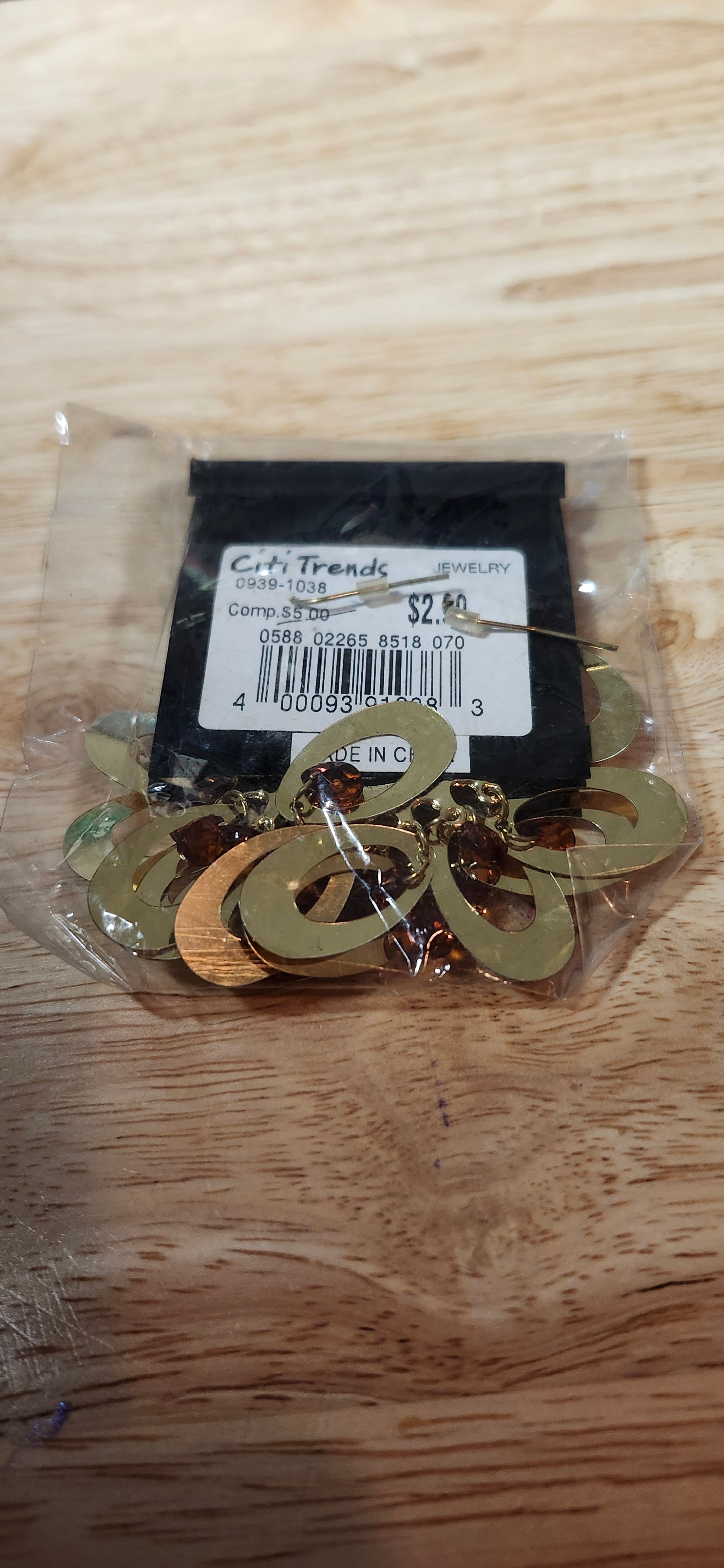 Citi Trends Gold Bohemian Hoop Dangle Earrings