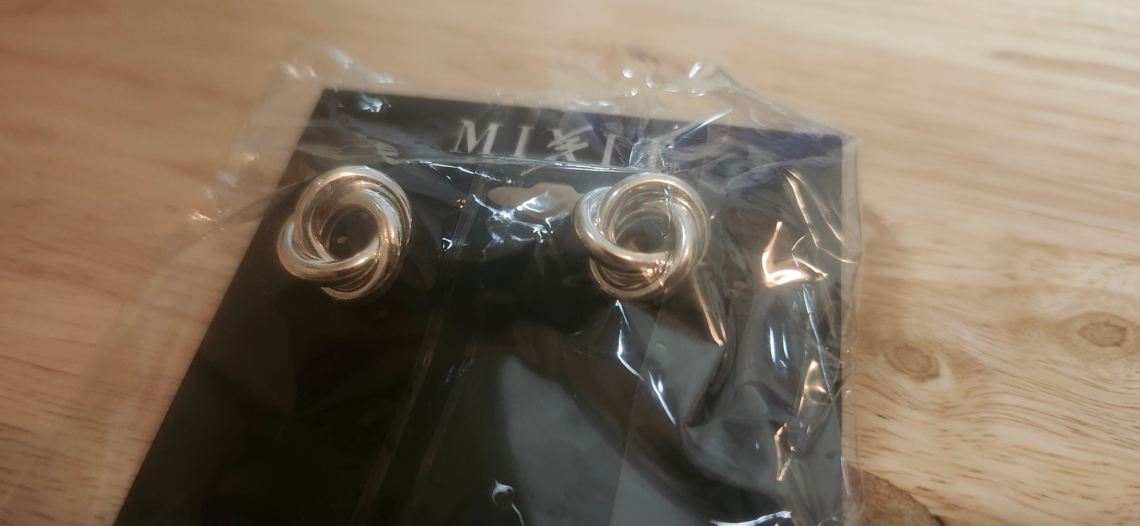 Mixit Silver Overlaying Stud Earrings