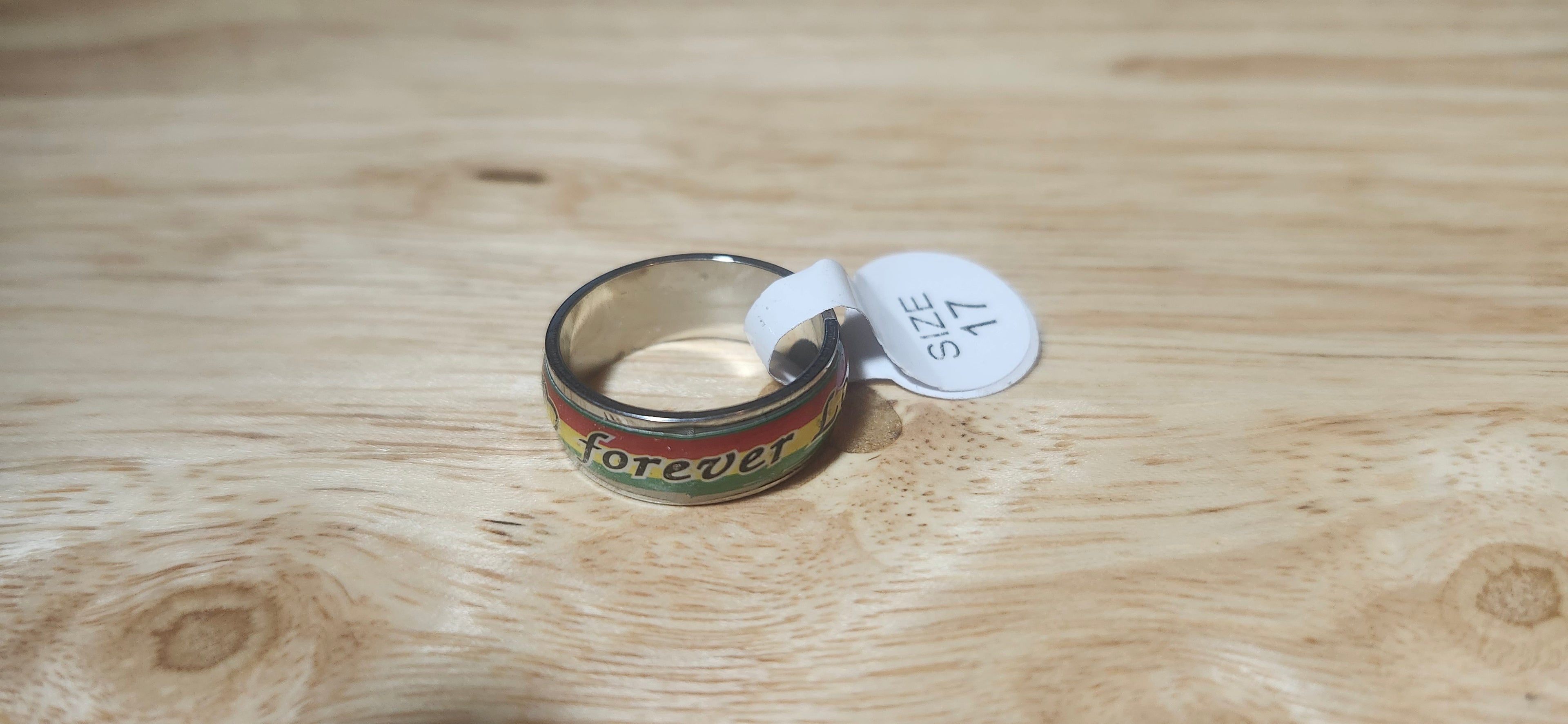 One Love Eternal Stainless Steel Ring Size 17mm