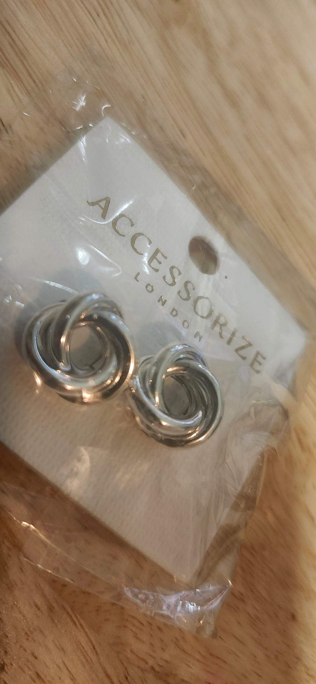 Accessorize London Silver Overlaying Stud Earrings