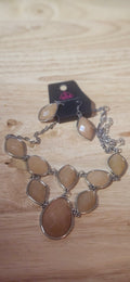 Paparazzi Opulently Oracle Brown Necklace W Earrings