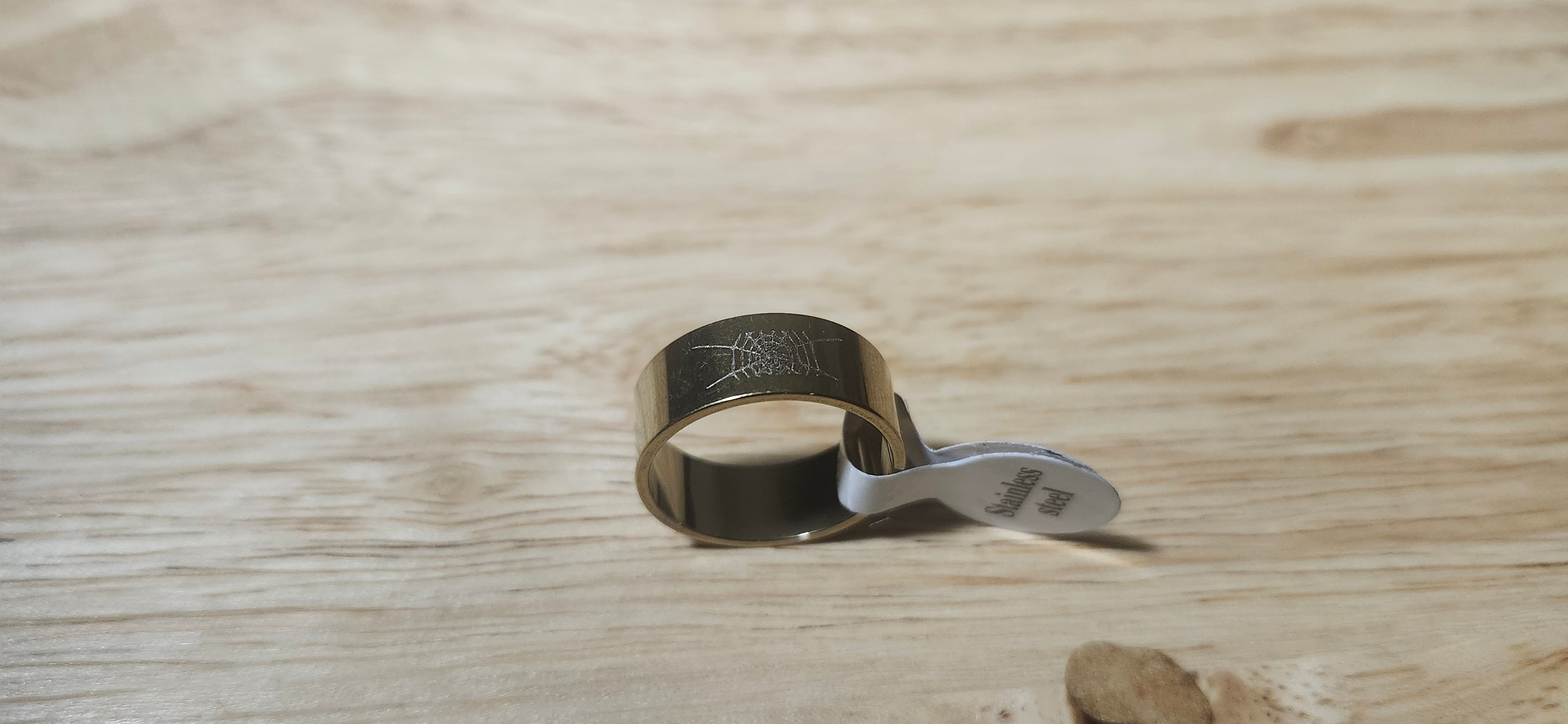 Nightspun Gold Stainless Steel Ring Size 17mm