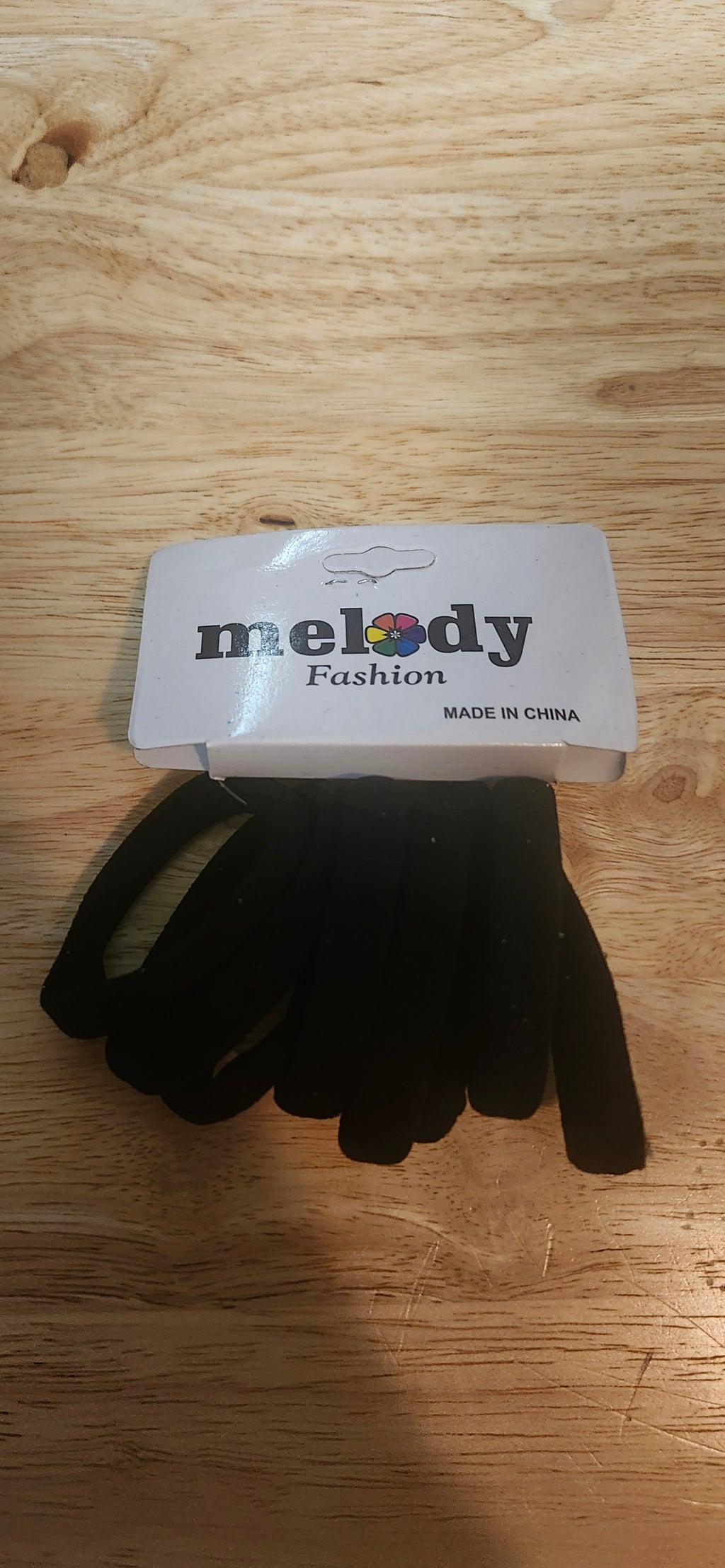 Melody Fashion Elastic Hair Ties Black Pack Of 8