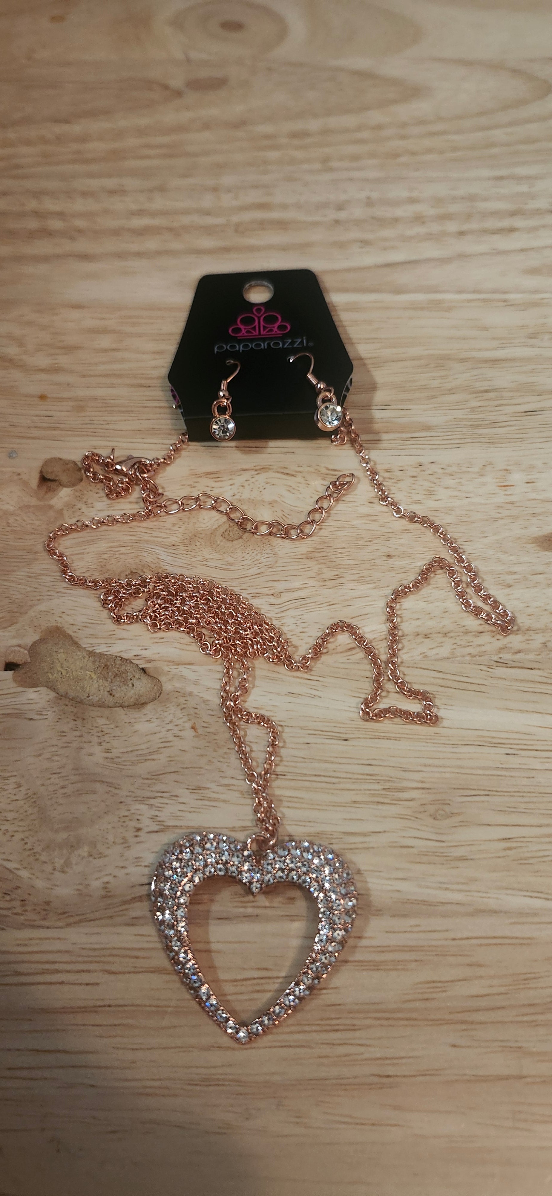 Paparazzi Cupid Charisma Copper Necklace W Earrings