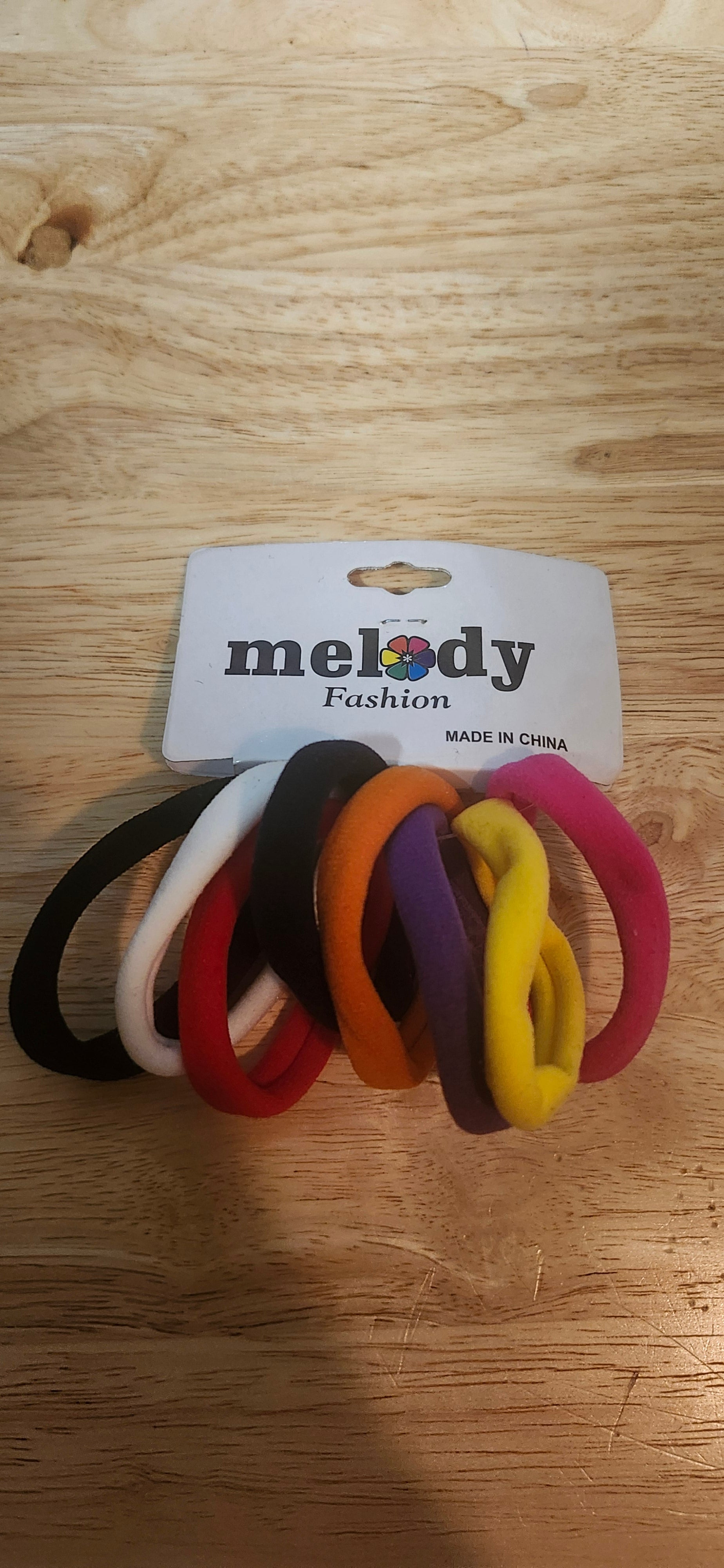 Melody Fashion Elastic Hair Ties Multi Color Pack Of 8