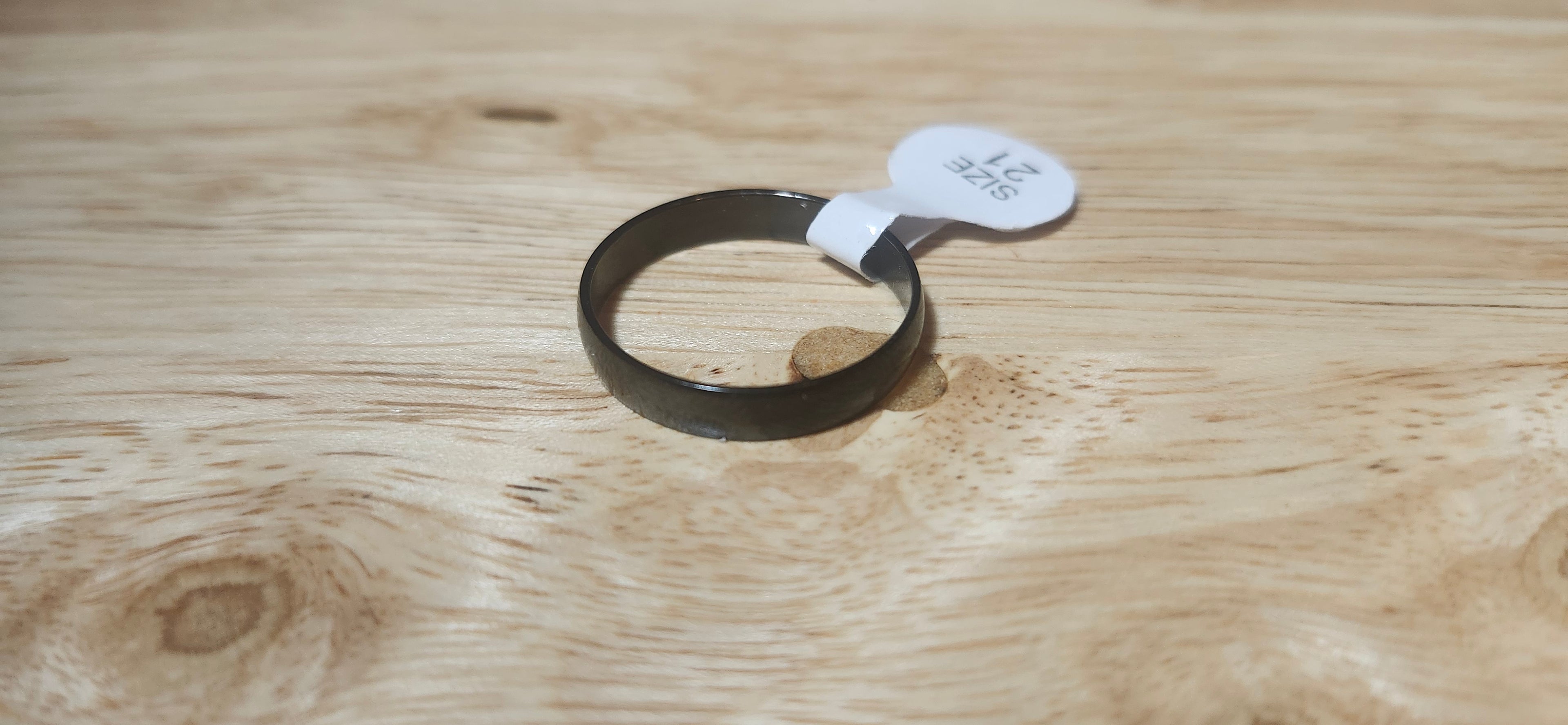Midnight Alloy Stainless Steel Ring Size 21mm
