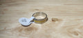 Hazard Stripe Stainless Steel Ring Size 19mm