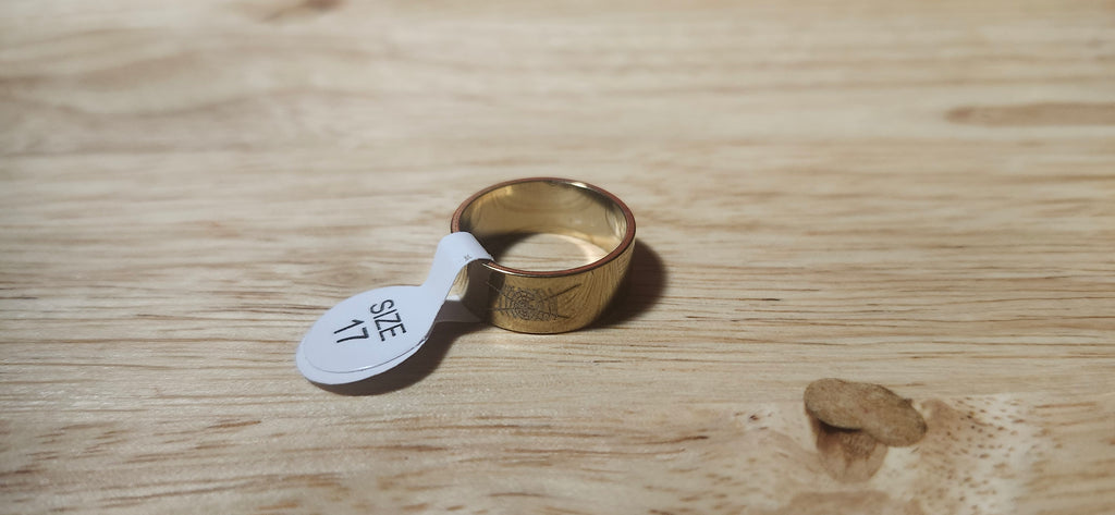 Nightspun Gold Stainless Steel Ring Size 17mm
