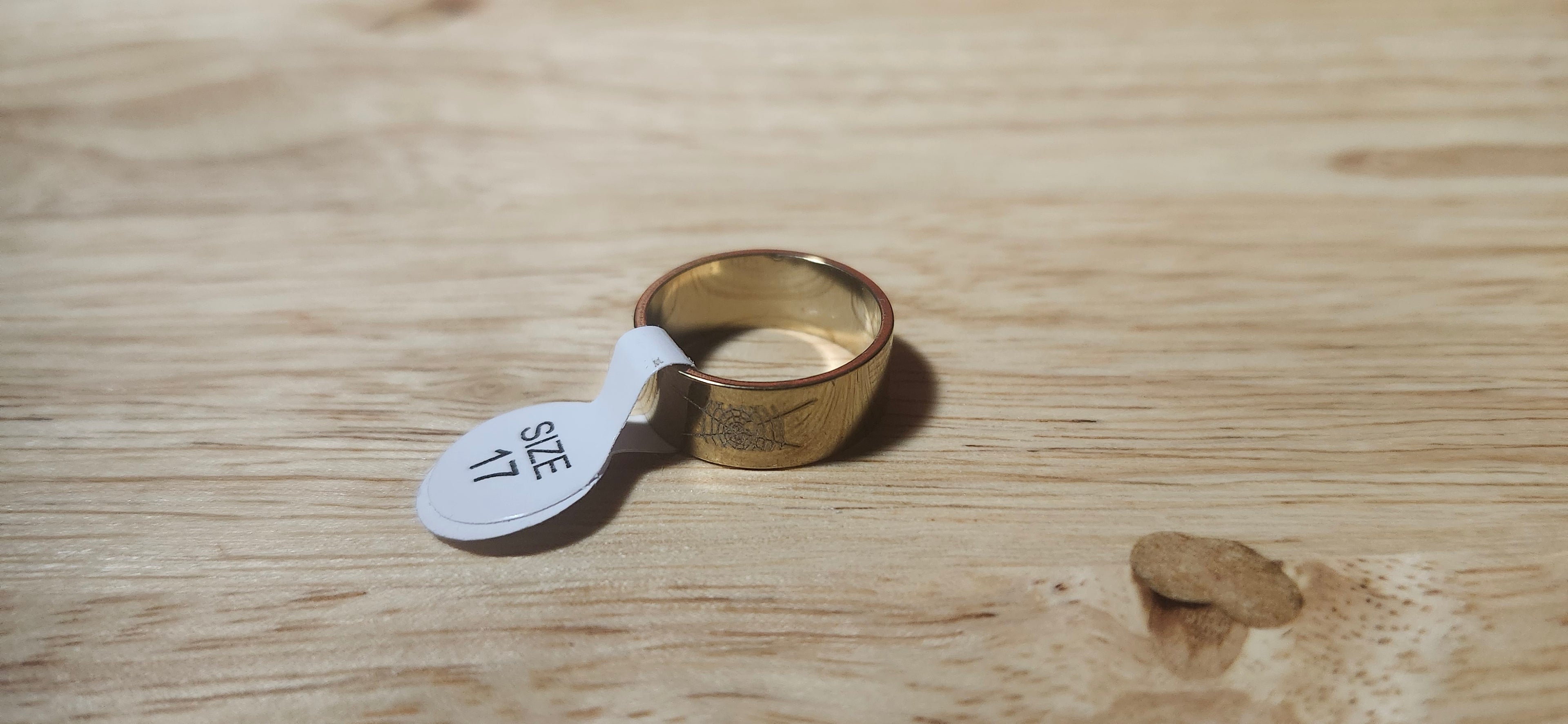 Nightspun Gold Stainless Steel Ring Size 17mm
