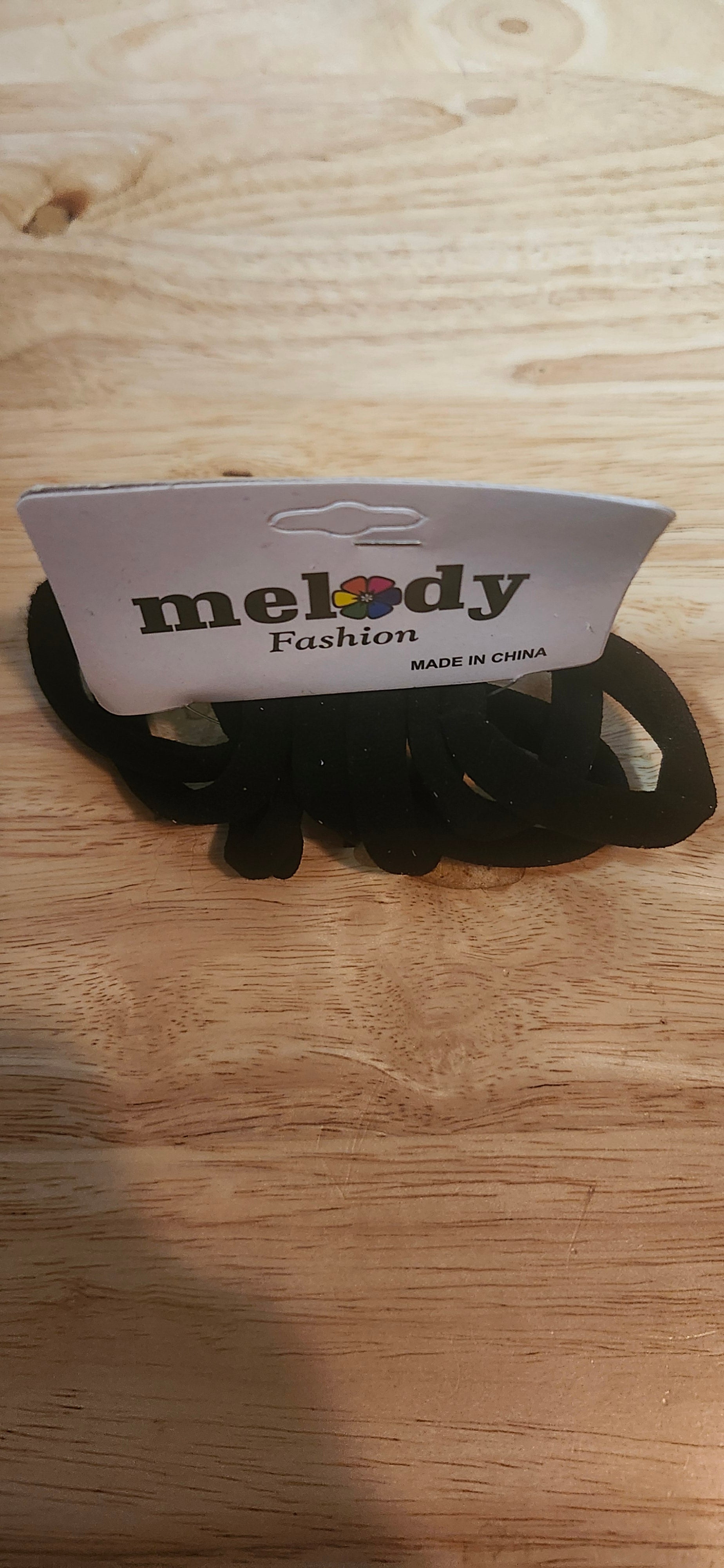 Melody Fashion Elastic Hair Ties Black Pack Of 8