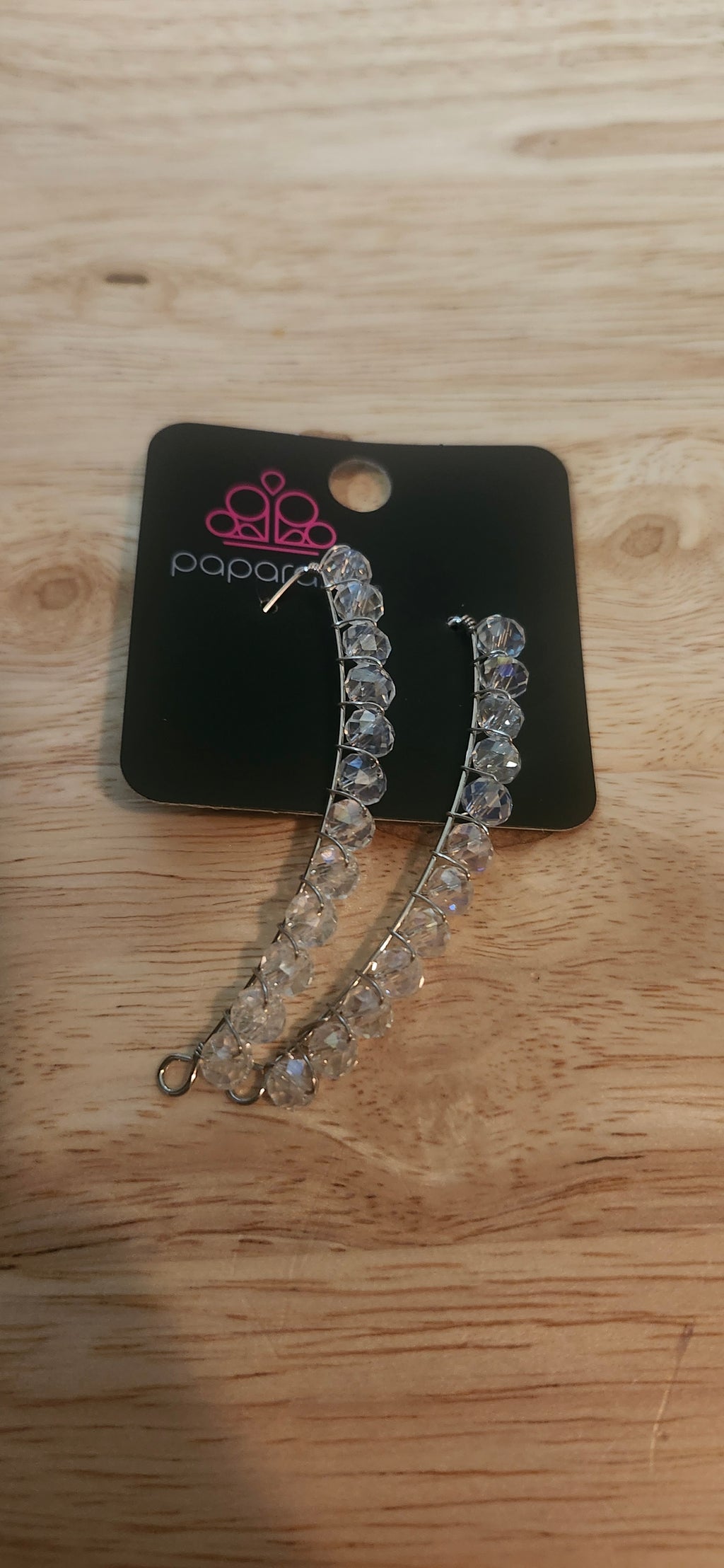 Paparazzi GLOW Hanging Fruit White Post Earrings