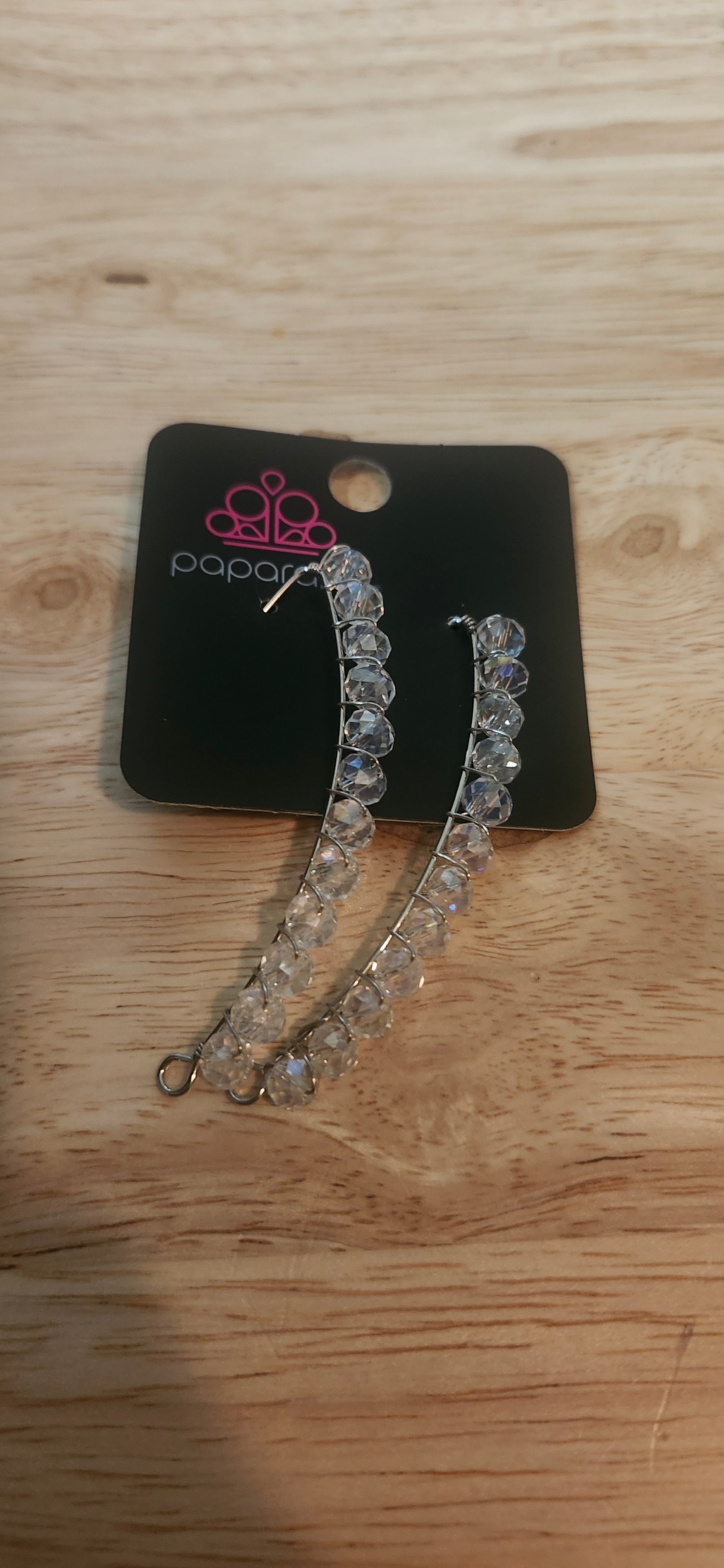 Paparazzi GLOW Hanging Fruit White Post Earrings