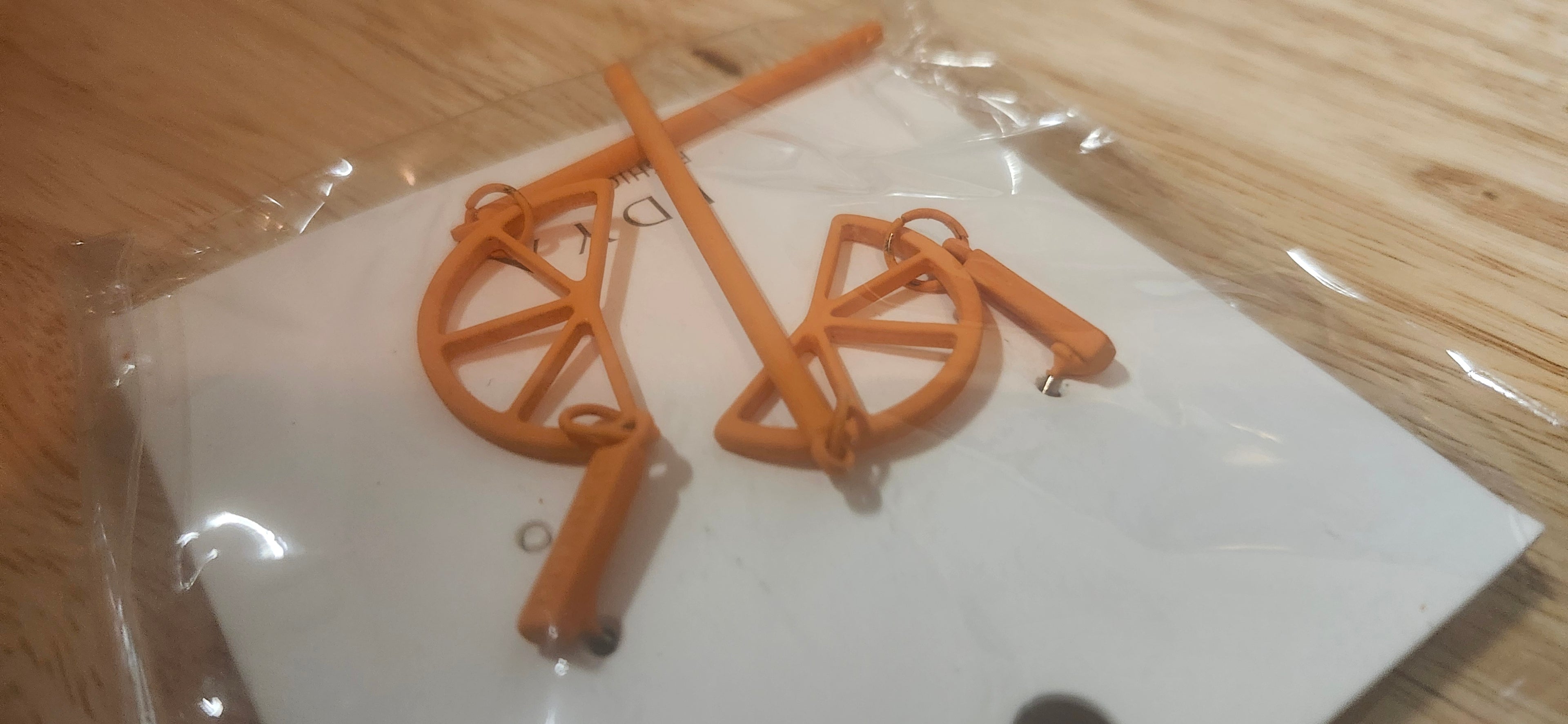 LDYA Citrus/Orange Slice Dangle Earrings