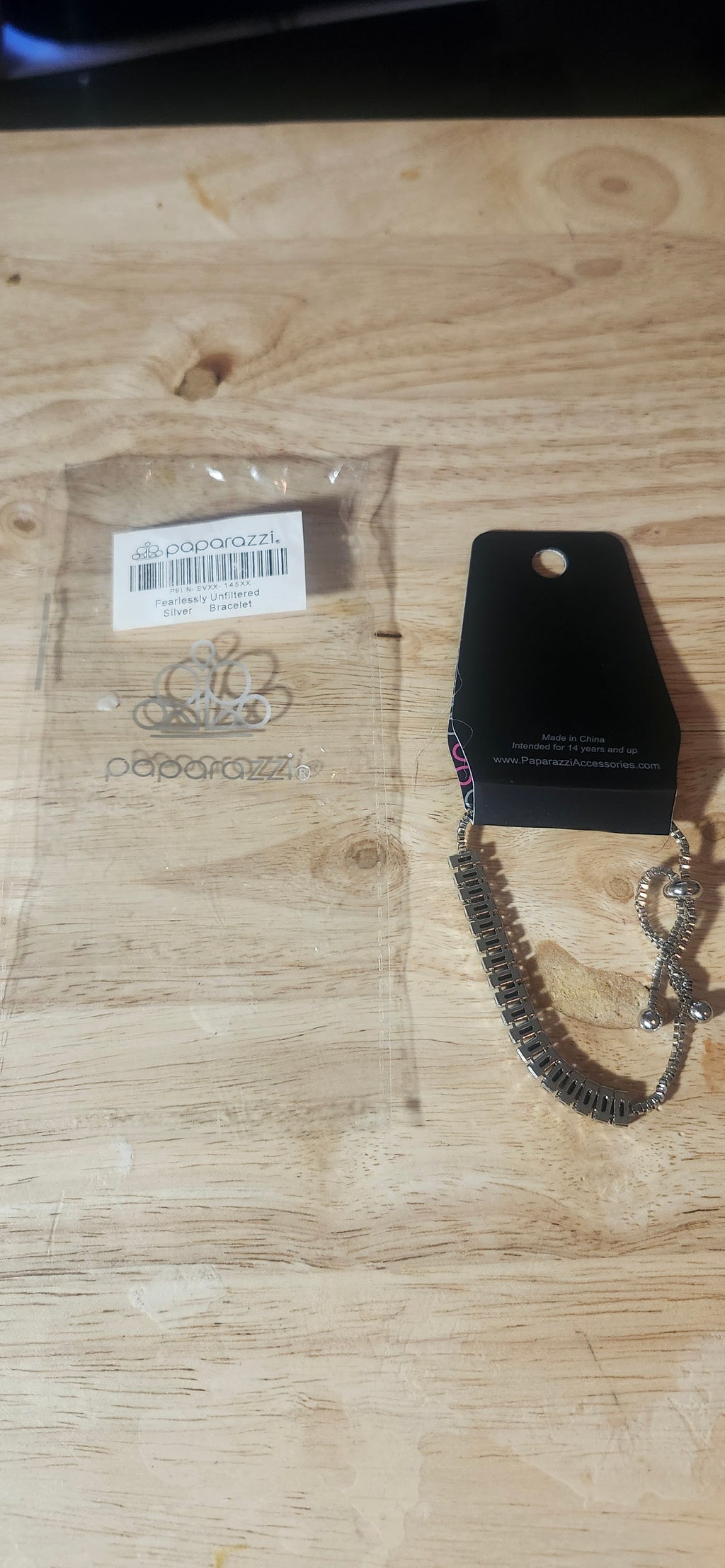 Paparazzi Fearlessly Unfiltered Silver Bracelet