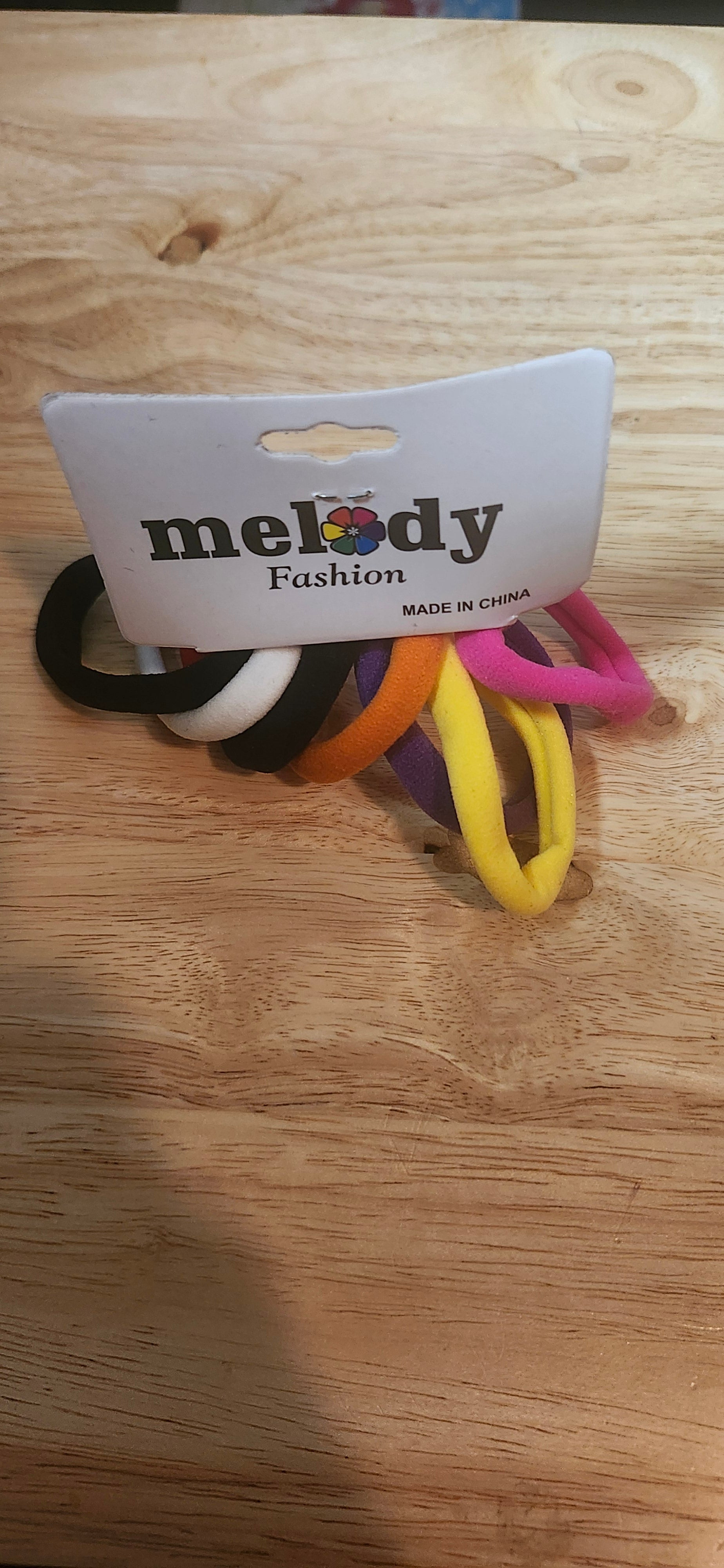 Melody Fashion Elastic Hair Ties Multi Color Pack Of 8