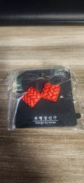 Design By Korea Red Woven Earrings