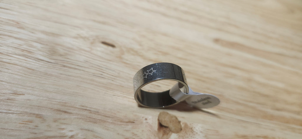 Iron Nebula Stainless Steel Ring Size 18mm