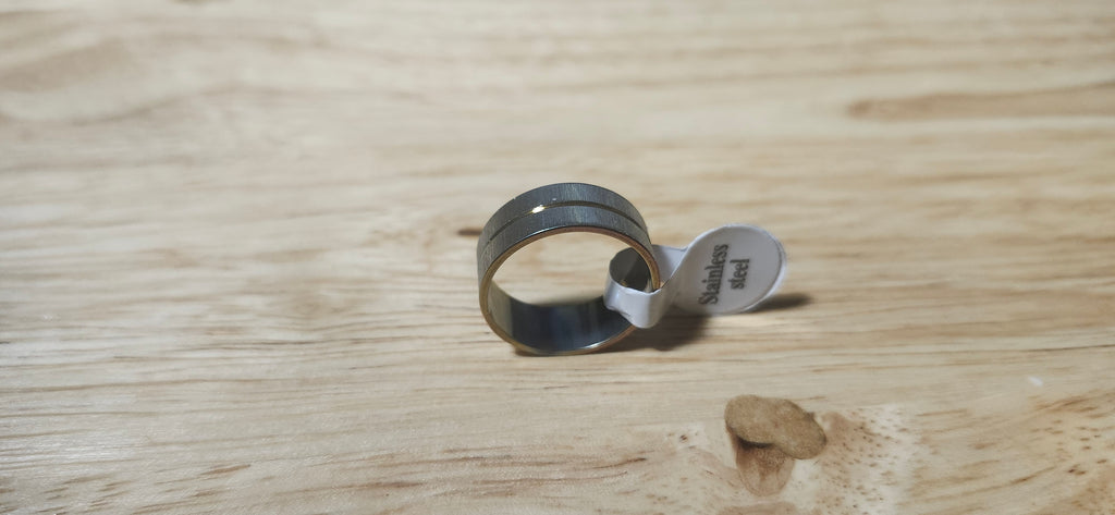 Ironclad Gold Stainless Steel Ring Size 17mm