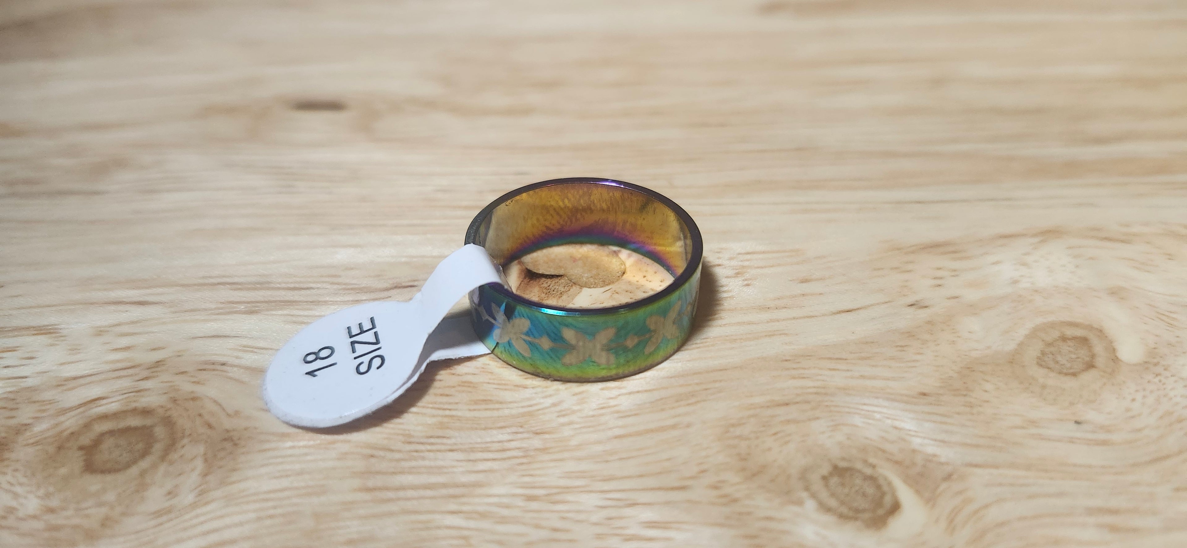 Aura Bloom Stainless Steel Ring Size 18mm