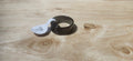 Midnight Parallel Stainless Steel Ring Size 17mm