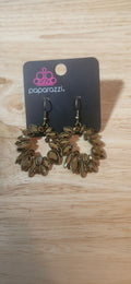 Paparazzi Brown Gemstone Nature Earrings