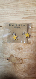 Hannah Yellow Star Dangle Earrings