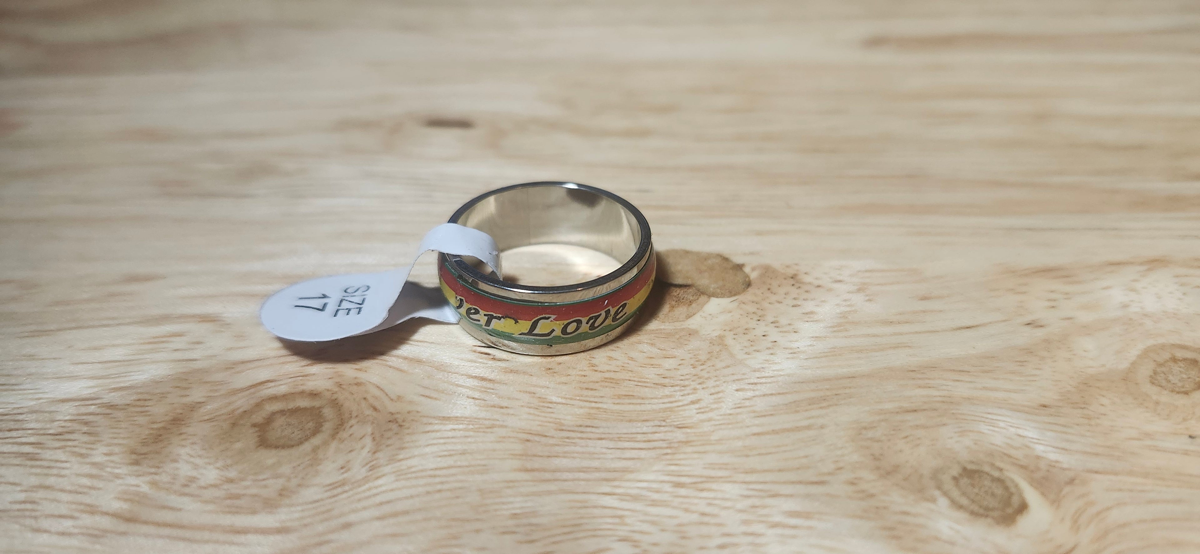 One Love Eternal Stainless Steel Ring Size 17mm