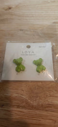 LDYA Pastel Green Bear Stud Earrings