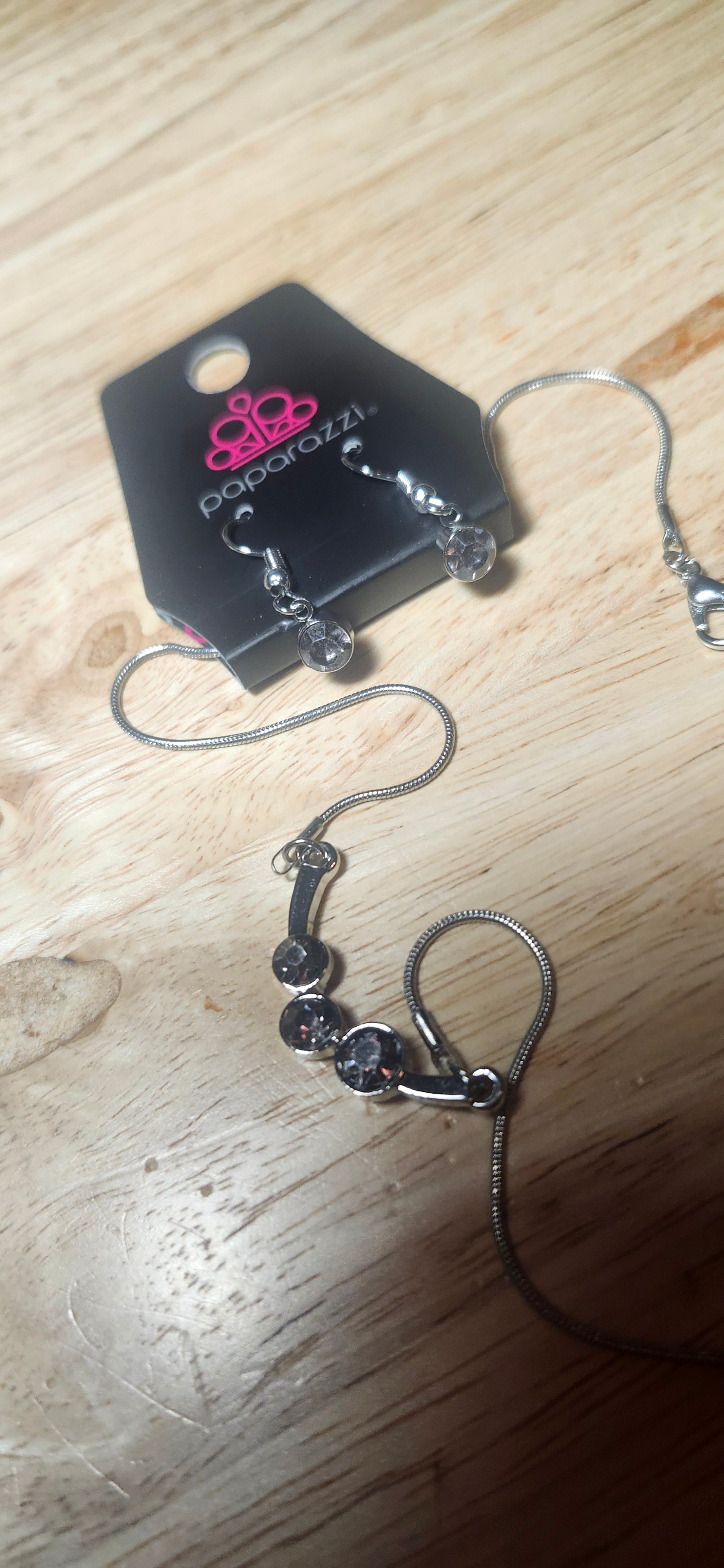 Paparazzi Sparkling Stargazer Silver Necklace W Earrings