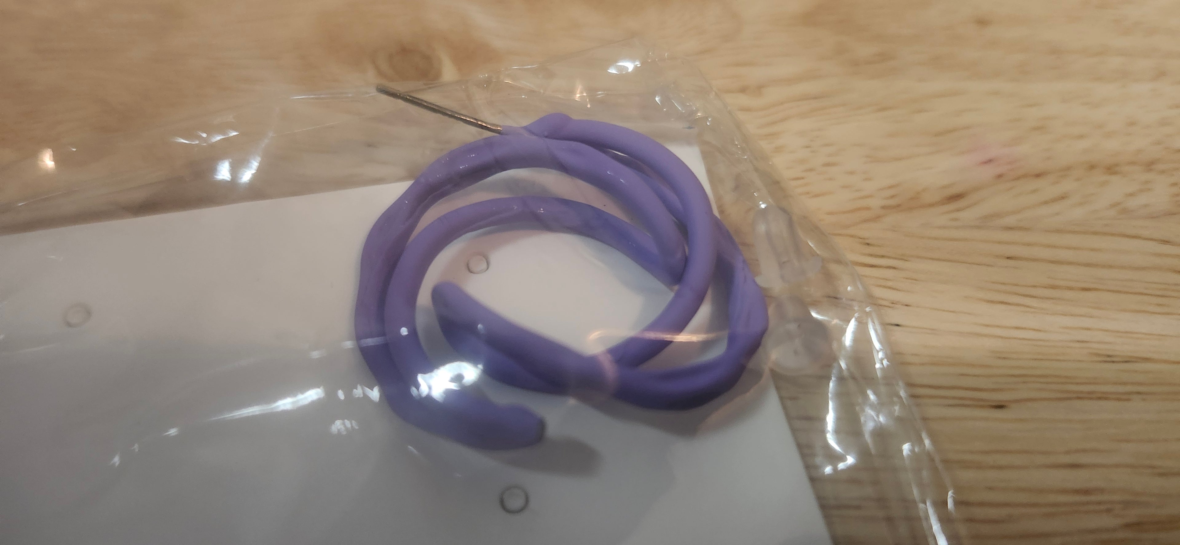 LDYA Pastel Purple Swirling Hoop Earrings