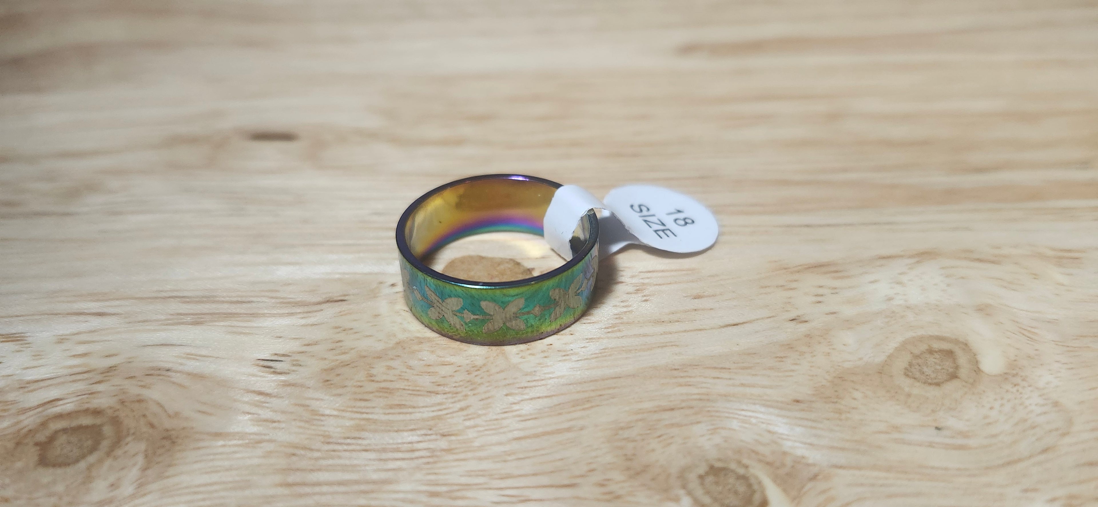 Aura Bloom Stainless Steel Ring Size 18mm