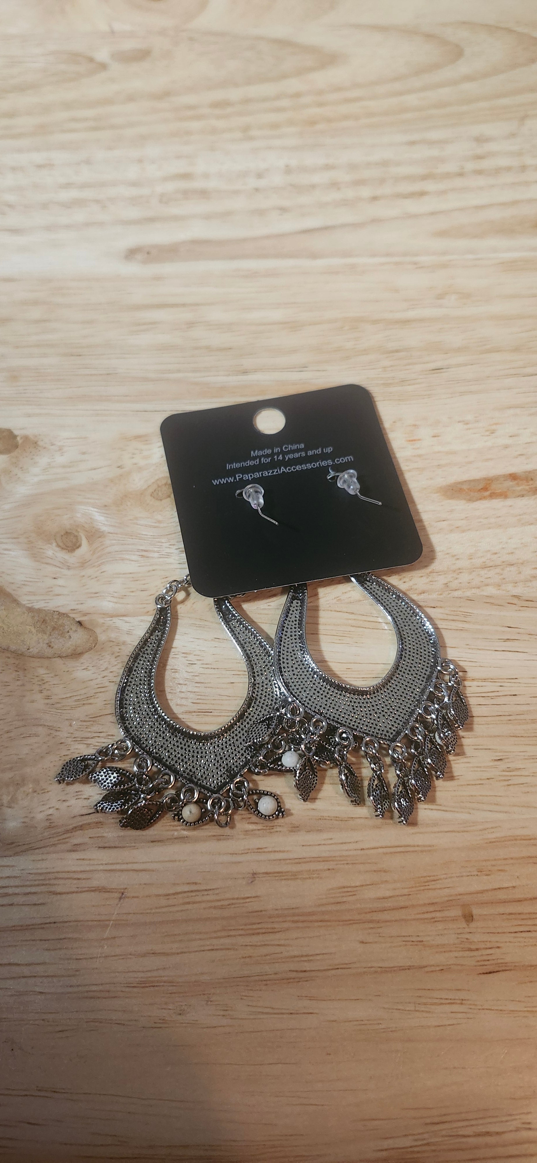 Paparazzi Sahara Fiesta White Earrings