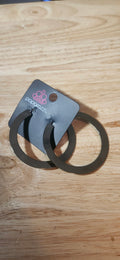 Paparazzi Dark Gray Hoop Earrings