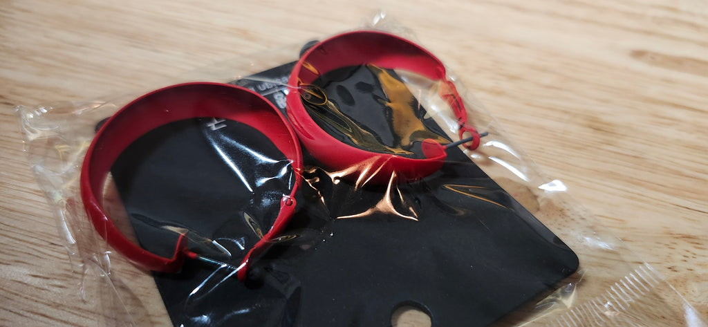 Design By Korea Red Hoop Earrings