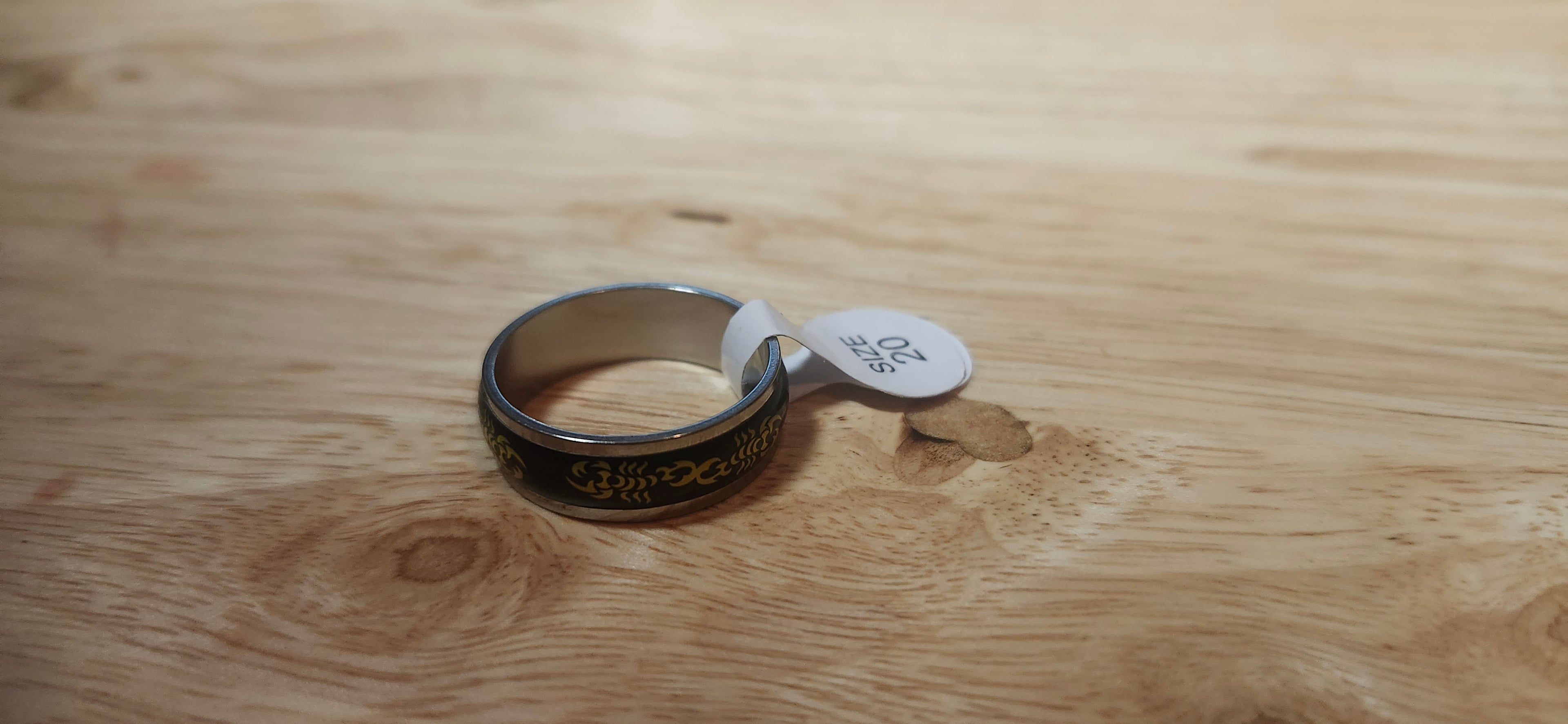 Black Scorpian Stainless Steel Ring Size 20mm