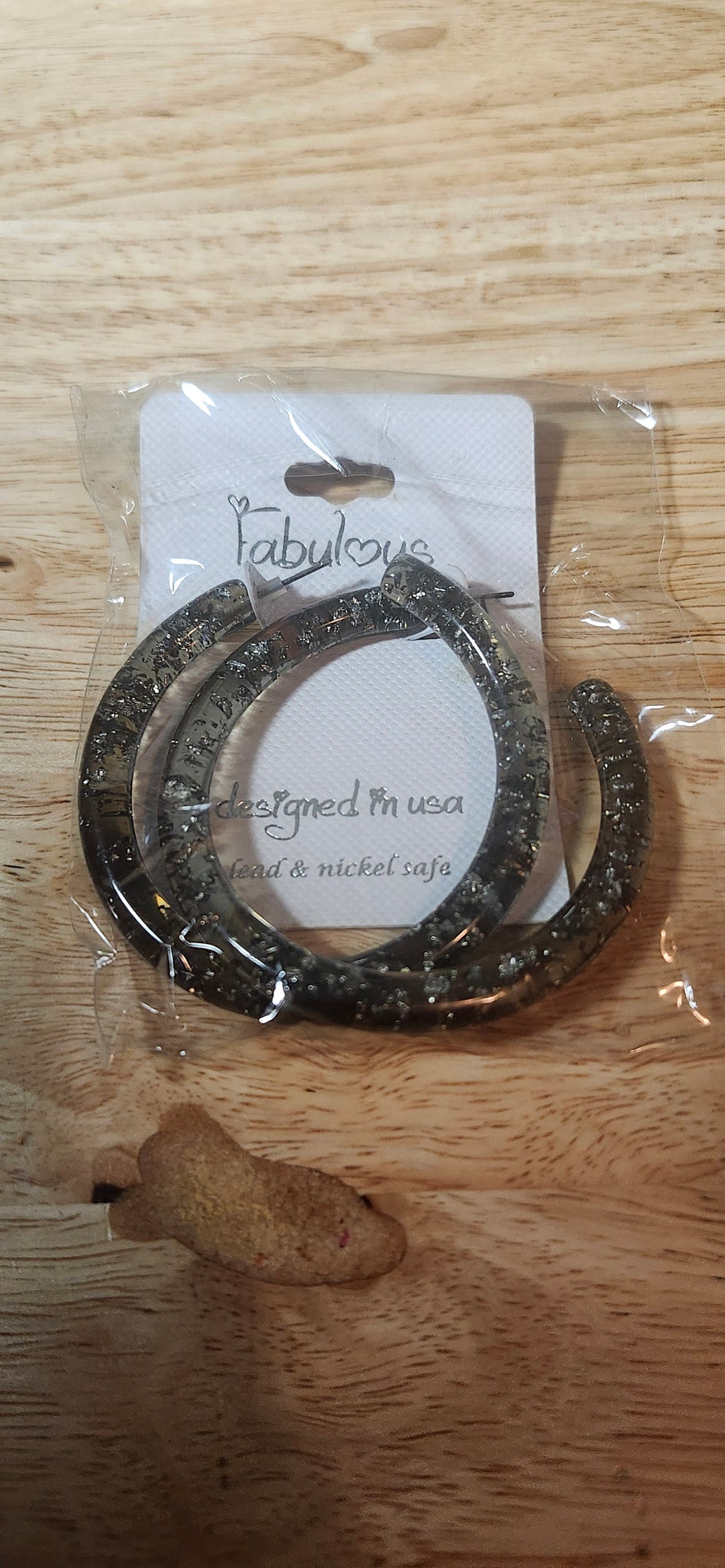 Fabulous Glitter Resin Hoop Earrings