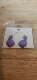 LDYA Pastel Purple Square Dangle Earrings