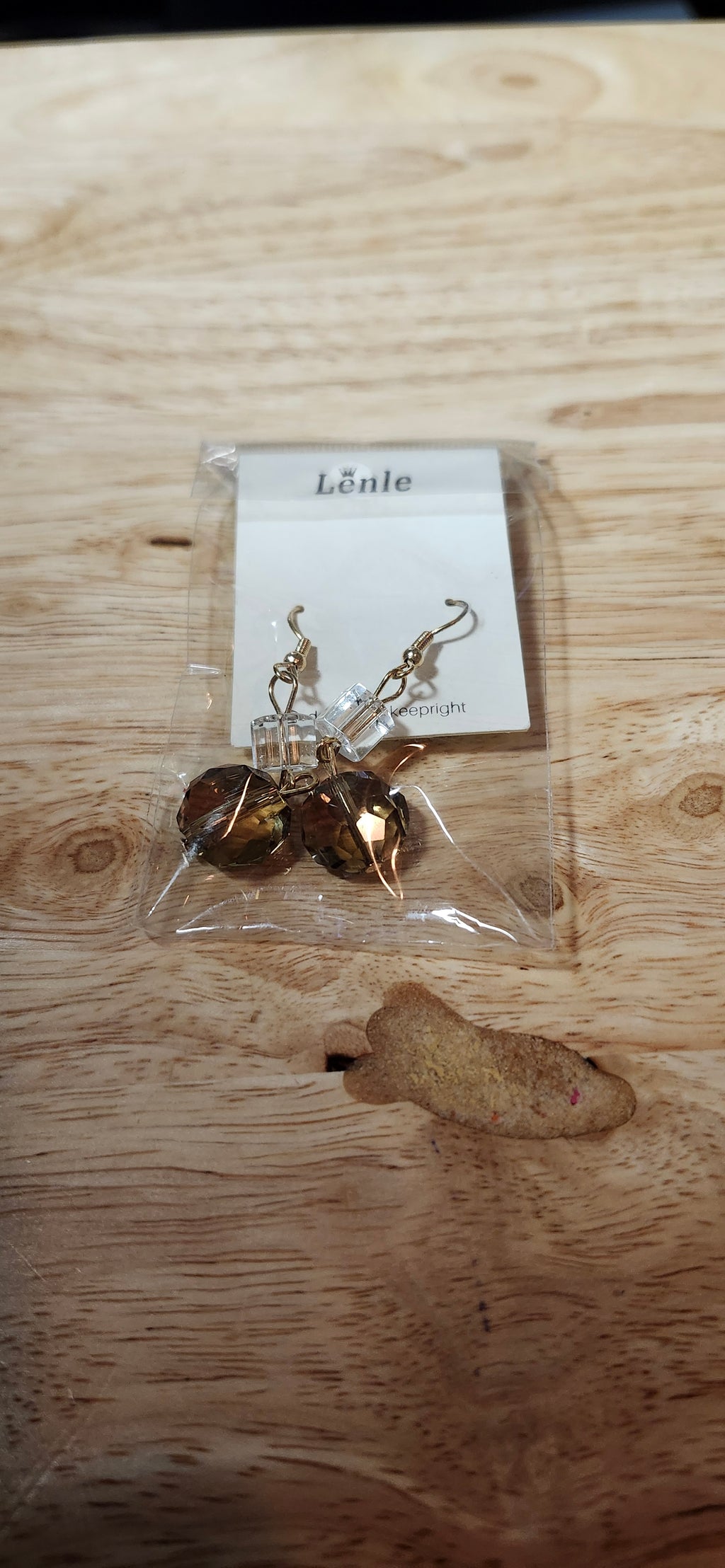 Lenle Yellow Crystal Ball Dangle Earrings