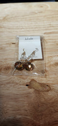 Lenle Yellow Crystal Ball Dangle Earrings