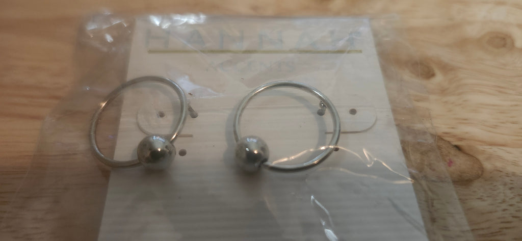 Hannah Accents Silver Ball Earrings