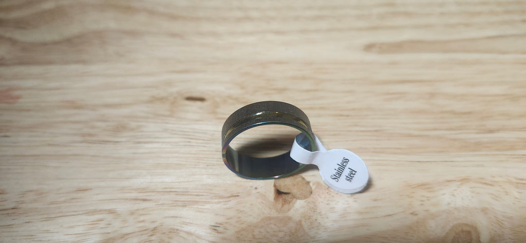 Linear Gold Stainless Steel Ring Size 21mm