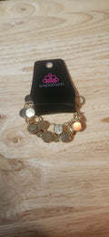 Paparazzi Cast a Wider Net Gold Bracelet