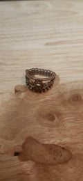 Flexible Copper Ring W Yellow Jewels